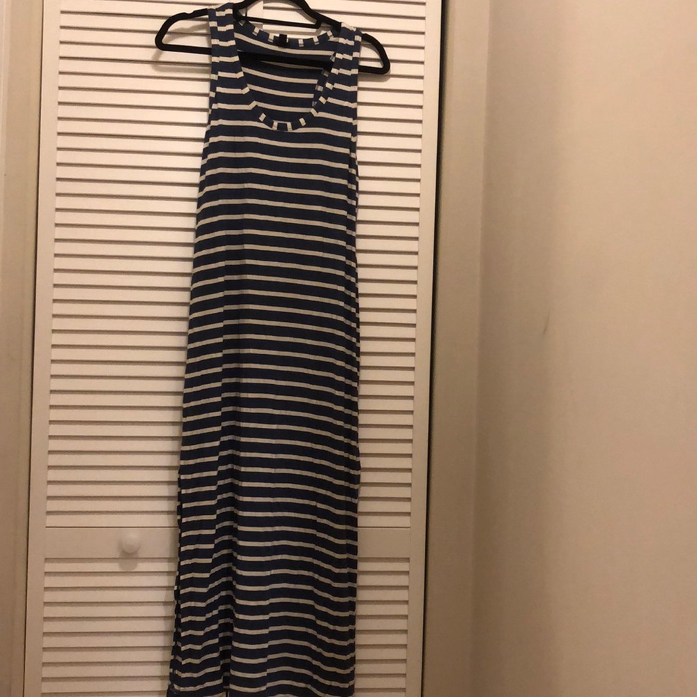 JCrew striped maxi dress